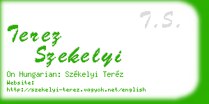 terez szekelyi business card