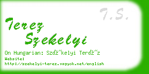 terez szekelyi business card